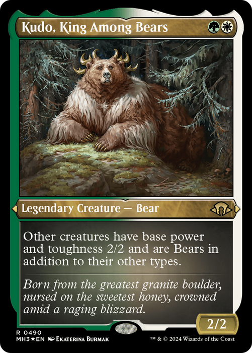 Kudo, King Among Bears (MH3-490) - rare - Etched Foil