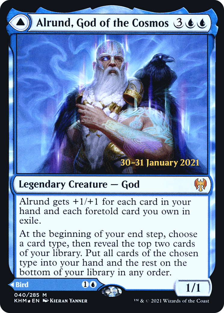 Alrund, God of the Cosmos // Hakka, Whispering Raven (PRE-40S) - mythic - Foil