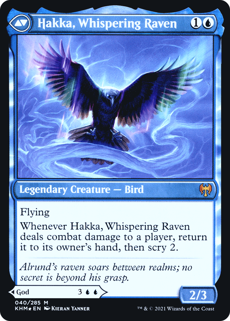 Alrund, God of the Cosmos // Hakka, Whispering Raven (PRE-40S) - mythic - Foil