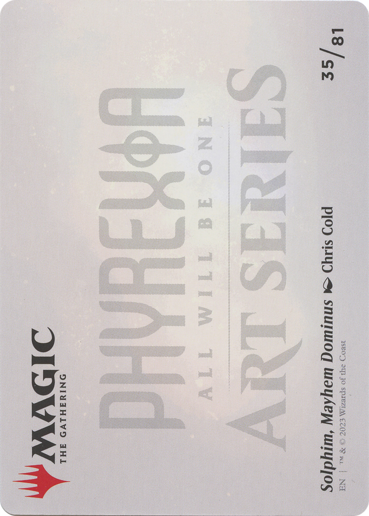 Solphim, Mayhem Dominus // Solphim, Mayhem Dominus (AONE-035) - common (Borderless)
