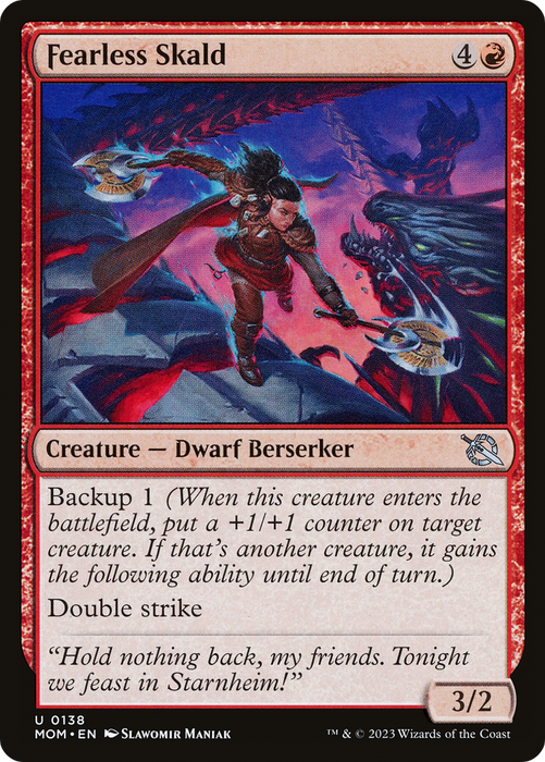 Fearless Skald (MOM-138) - uncommon - Foil