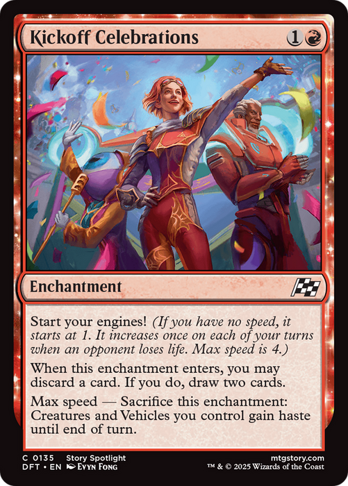 Kickoff Celebrations (DFT-135) - common: (enchantment) - Foil