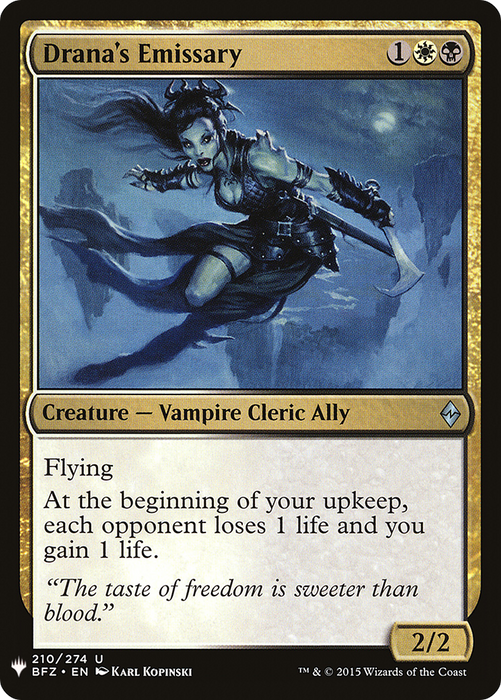 Drana's Emissary (LIST-BFZ-210) - uncommon