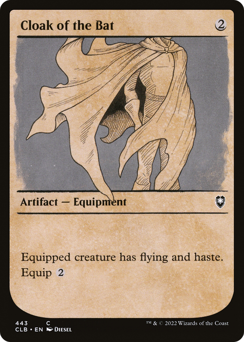 Cloak of the Bat (CLB-443) - common: (Showcase) - Foil