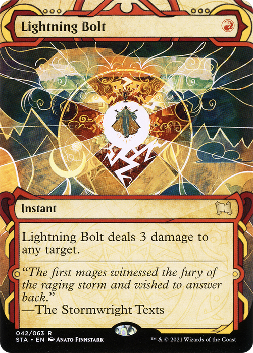 Lightning Bolt (STA-042) - rare: (Showcase) (Borderless) - Foil