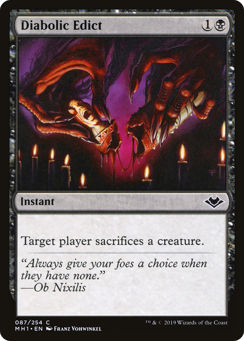 Diabolic Edict (MH1-087) - common - Foil
