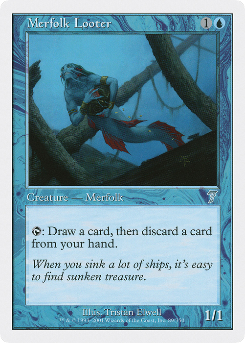 Merfolk Looter (7ED-089) - uncommon