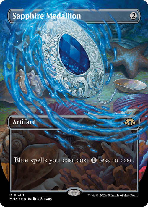 Sapphire Medallion (MH3-349) - rare (Borderless) - Foil