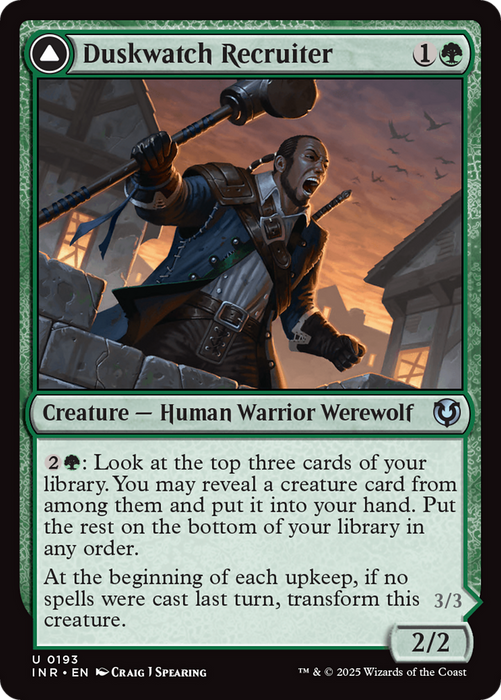 Duskwatch Recruiter // Krallenhorde Howler (INR-193) - uncommon - Foil