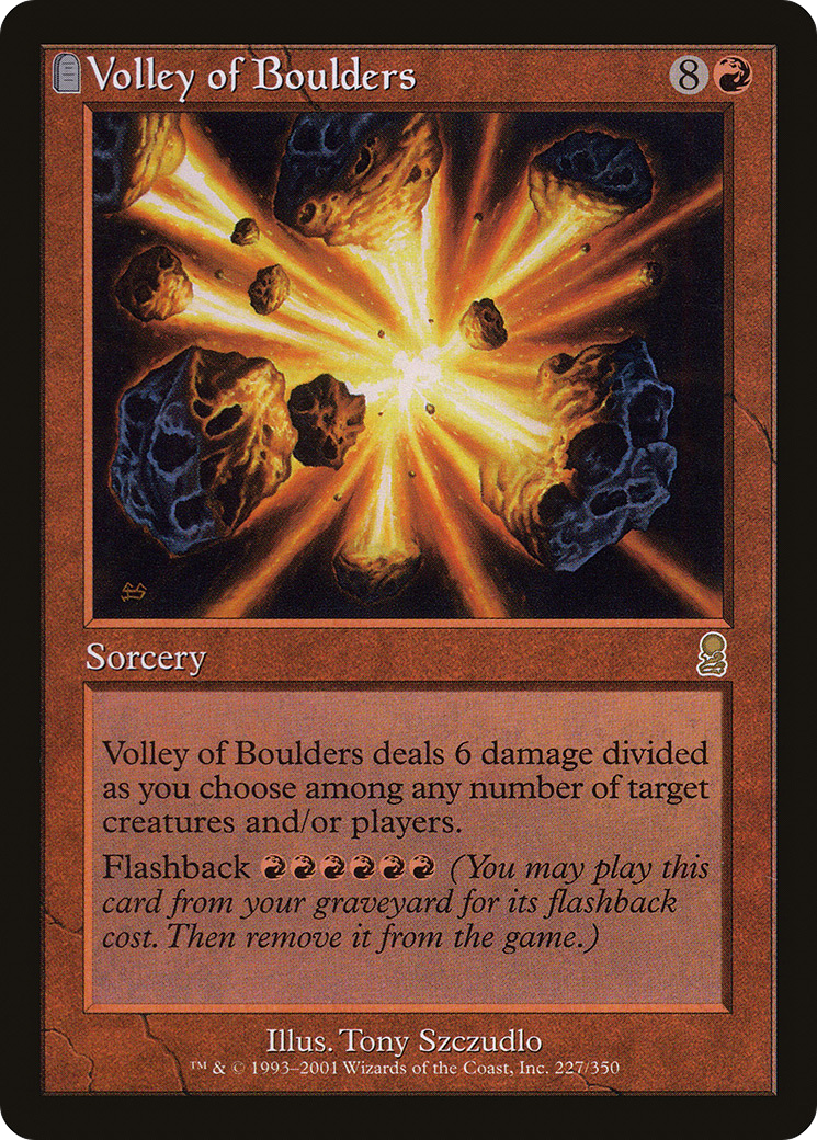 Volley of Boulders (ODY-227) - rare: (tombstone) - Foil
