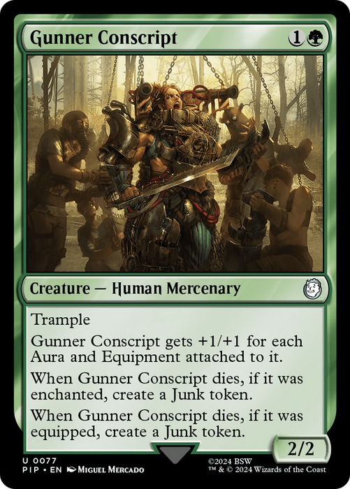 Gunner Conscript (PIP-077) - uncommon - Foil