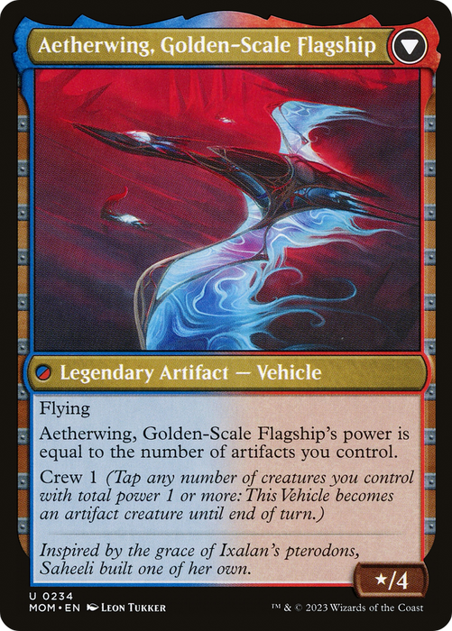 Invasion of Kaladesh // Aetherwing, Golden-Scale Flagship (MOM-234) - uncommon - Foil