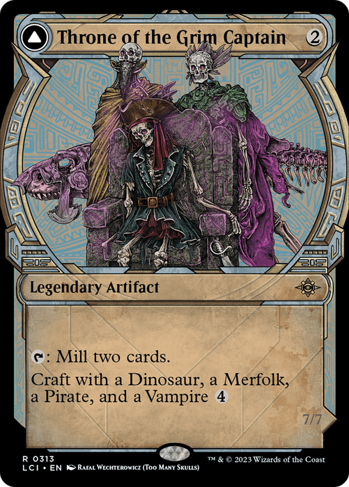 Throne of the Grim Captain // The Grim Captain (LCI-313) - rare: (Showcase) - Foil
