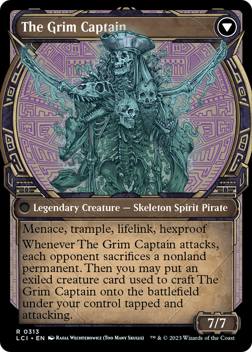 Throne of the Grim Captain // The Grim Captain (LCI-313) - rare: (Showcase) - Foil
