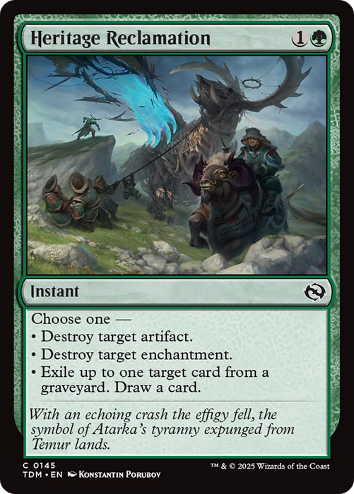 Heritage Reclamation (TDM-145) - common - Foil