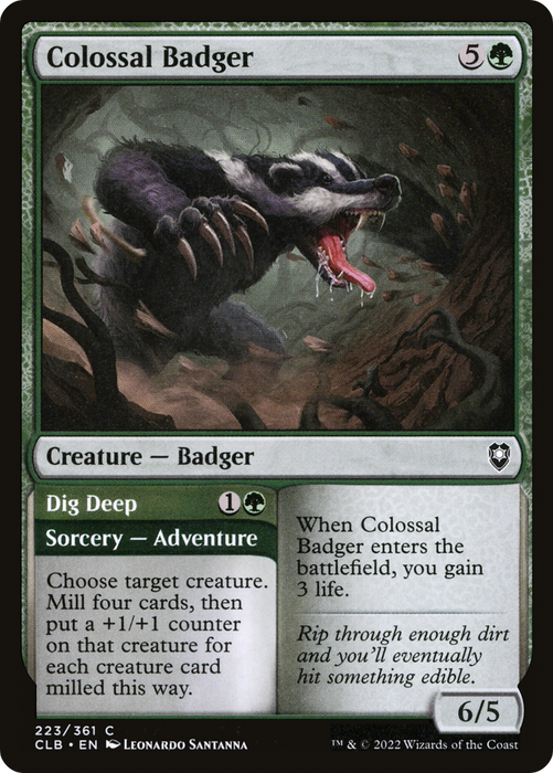 Colossal Badger // Dig Deep (CLB-223) - common - Foil