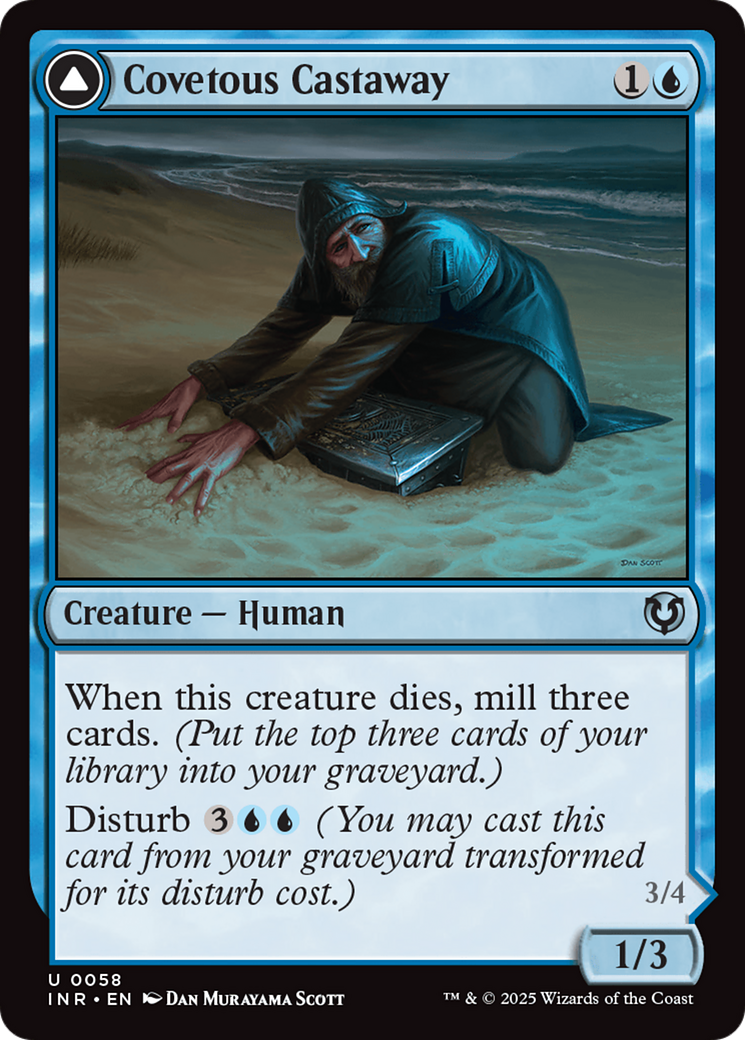 Covetous Castaway // Ghostly Castigator (INR-058) - uncommon
