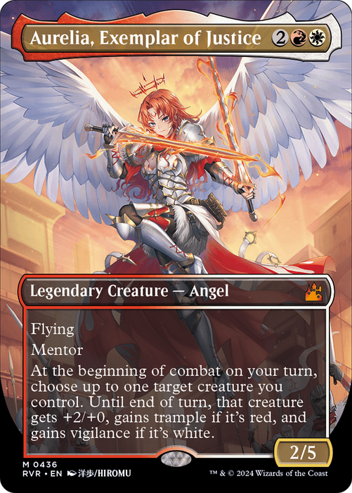 Aurelia, Exemplar of Justice (RVR-436) - mythic (Borderless) - Foil