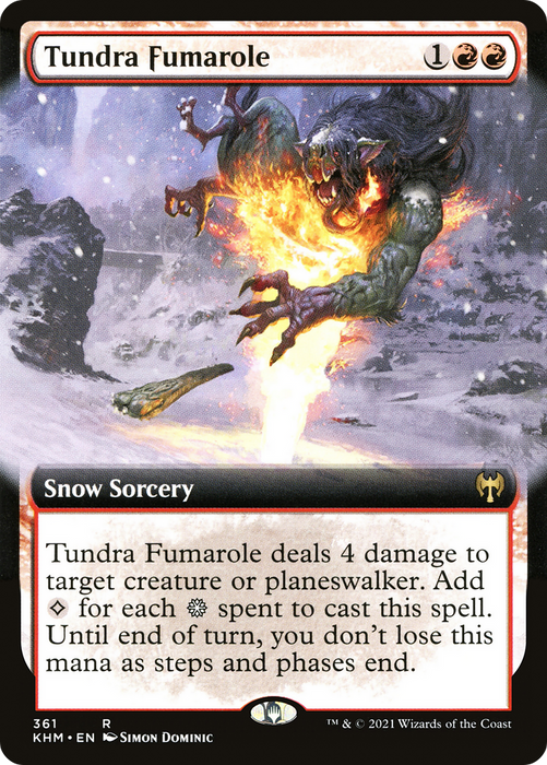 Tundra Fumarole (KHM-361) - rare: (Extended Art, snow) - Foil