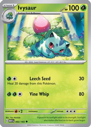 Ivysaur (002/165) - SSV1  - Uncommon - Reverse Holofoil