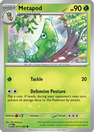 Metapod (011/165) - SSV1  - Common - Reverse Holofoil