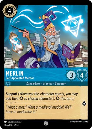 Merlin - Self-Appointed Mentor (153/204) - Common - Cold Foil
