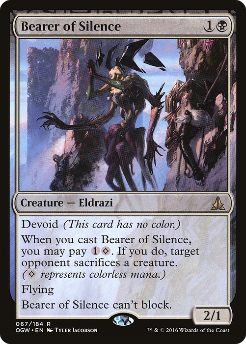 Bearer of Silence (OGW-067) - rare: (devoid) - Foil