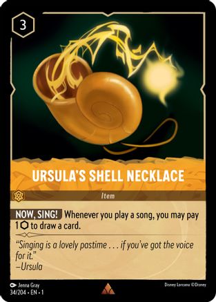 Ursula's Shell Necklace (34/204) - Rare - Cold Foil