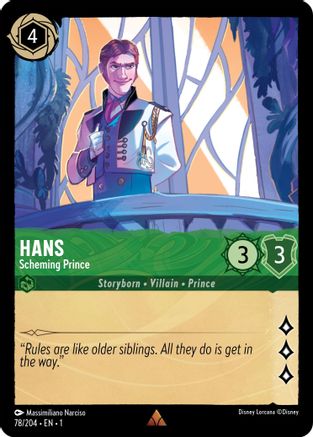 Hans - Scheming Prince (78/204) - Rare
