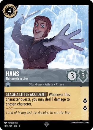 Hans - Thirteenth in Line (180/204) - Super Rare - Cold Foil