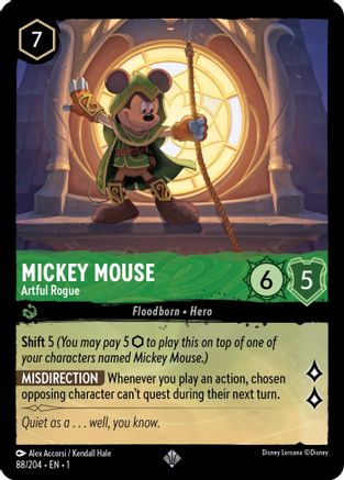 Mickey Mouse - Artful Rogue (88/204) - Super Rare