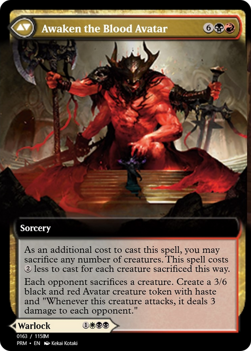 Extus, Oriq Overlord // Awaken the Blood Avatar (PRM-90294) - mythic - Foil