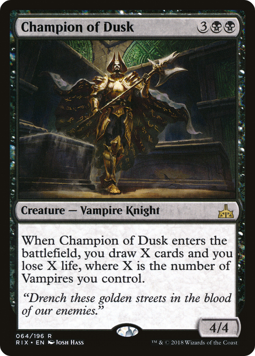 Champion of Dusk (RIX-064) - rare - Foil