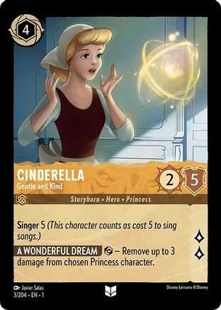 Cinderella - Gentle and Kind (3/204) - Uncommon - Cold Foil