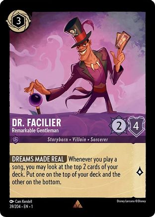 Dr. Facilier - Remarkable Gentleman (39/204) - Rare - Cold Foil
