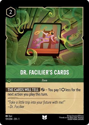 Dr. Facilier's Cards (101/204) - Uncommon - Cold Foil