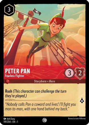 Peter Pan - Fearless Fighter (119/204) - Common - Cold Foil
