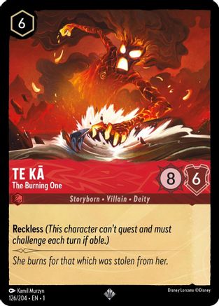 Te Ka - The Burning One (126/204) - Super Rare - Cold Foil
