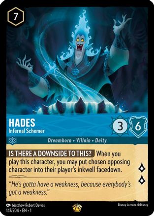 Hades - Infernal Schemer (147/204) - Legendary - Cold Foil