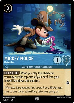 Mickey Mouse - Detective (154/204) - Common - Cold Foil