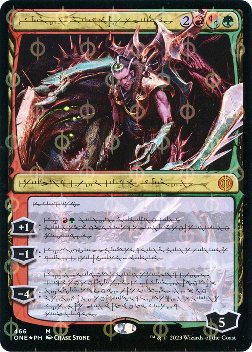 Lukka, Bound to Ruin (ONE-466) - mythic: (Showcase) - Foil