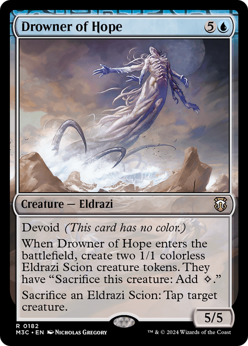 Drowner of Hope (M3C-182) - rare: (devoid) - Foil