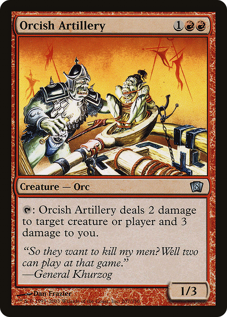 Orcish Artillery (8ED-207★) - uncommon - Foil