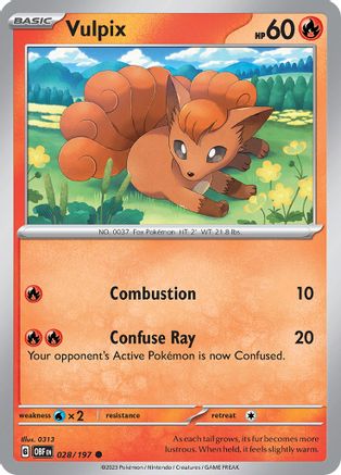 Vulpix (028/197) - SOF  - Common - Reverse Holofoil