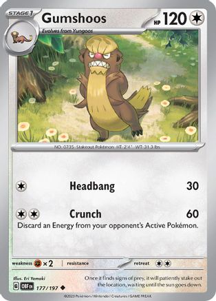 Gumshoos (177/197) - SOF  - Uncommon - Reverse Holofoil