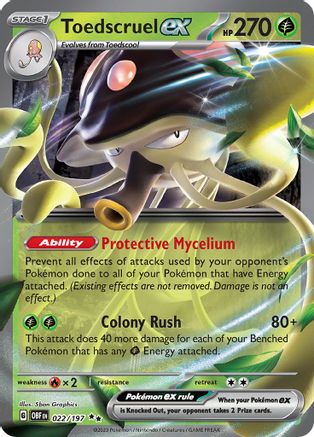 Toedscruel ex (022/197) - SOF - Double Rare - Holofoil