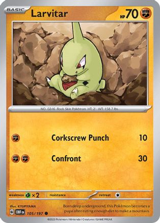 Larvitar (105/197) - SOF  - Common