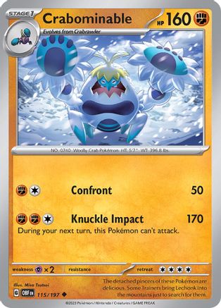 Crabominable (115/197) - SOF  - Uncommon - Reverse Holofoil