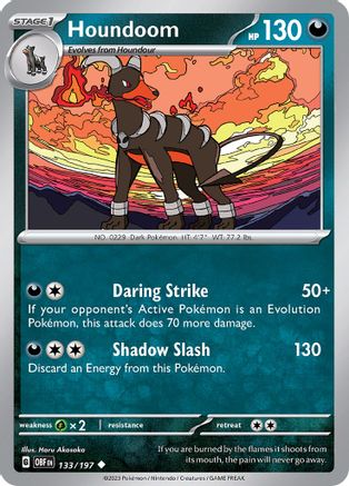 Houndoom (133/197) - SOF  - Uncommon - Reverse Holofoil