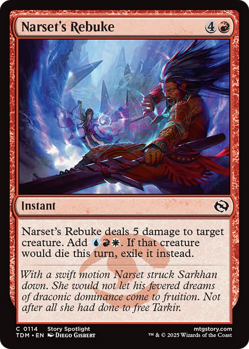 Narset's Rebuke (TDM-114) - common - Foil